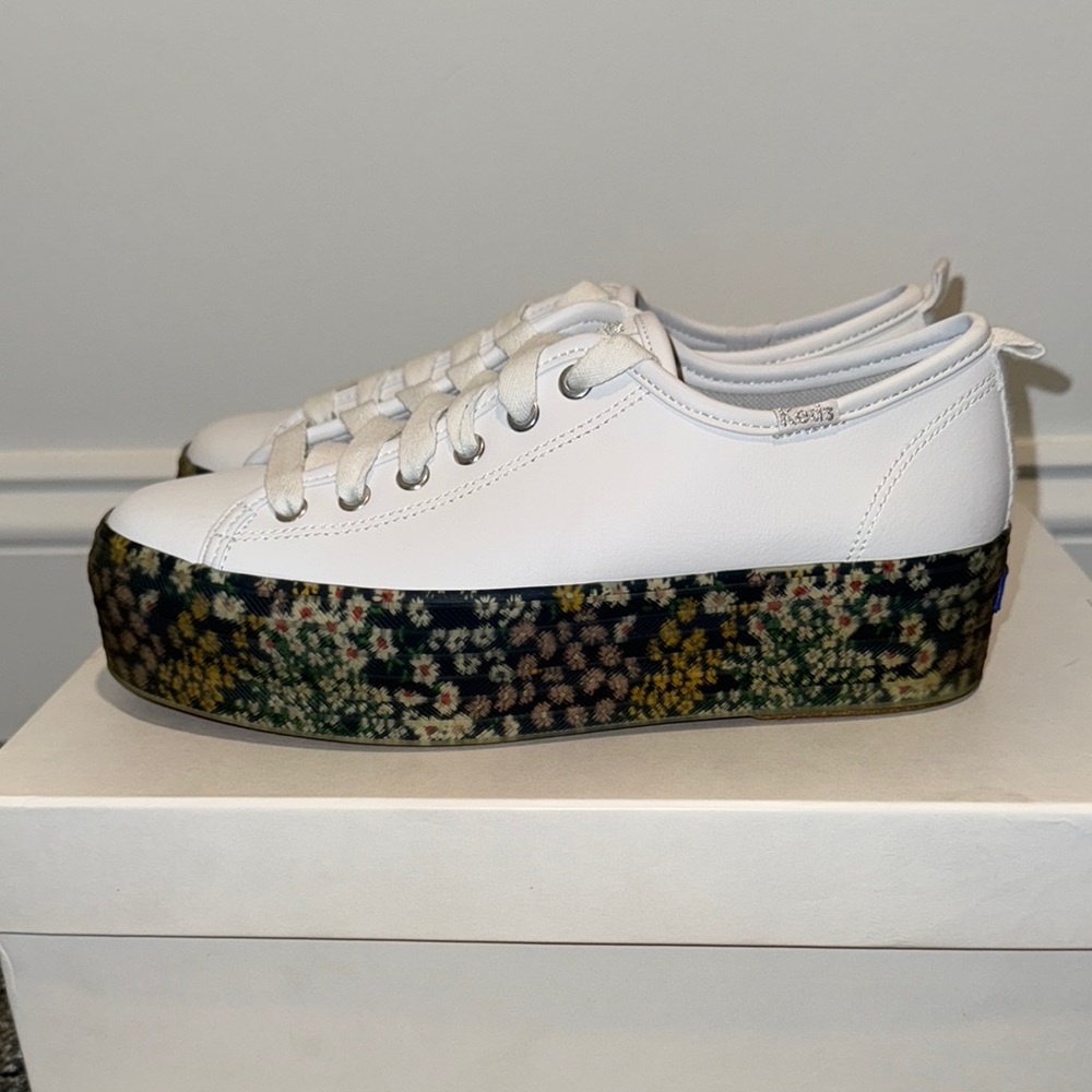 Keds White Sneakers with Chunky Speckled Sole - Picture 3 of 5